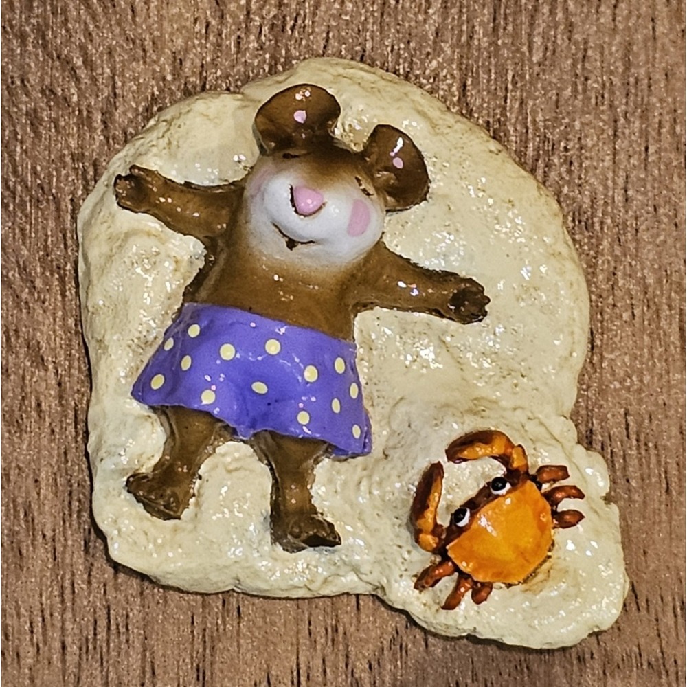 Wee Forest Folk ALONE AT LAST Mouse Purple Swimsuit Signed DP Crab, No Box M-236